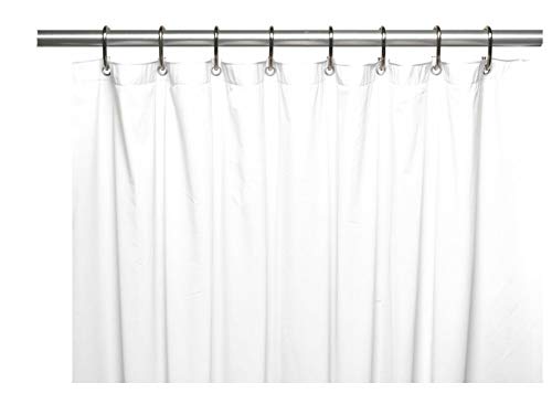 Elegant Home Heavy Duty Vinyl Shower Curtain Liner with 12 Metal Grommets White - color: White