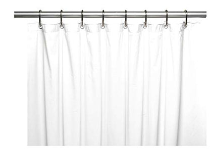 Elegant Home Heavy Duty Vinyl Shower Curtain Liner with 12 Metal Grommets White - color: White