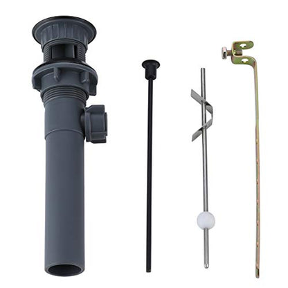 WOWOW Bathroom Drain Assembly Stopper with Lift Rod for Bathroom Faucet Vanity Sink Pop-Up Drain Stopper Assembly with Lift Rod and Overflow,Black - color: Matte Black, style: Style B: lift rod drain