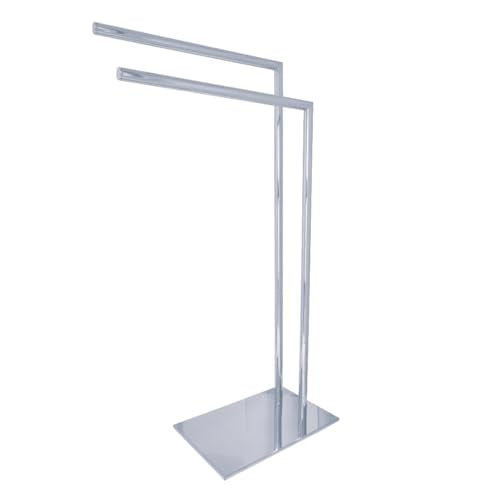Kingston SCC8321 Pedestal 2-Tier Towel Rack, Polished Chrome - color: Polished Chrome