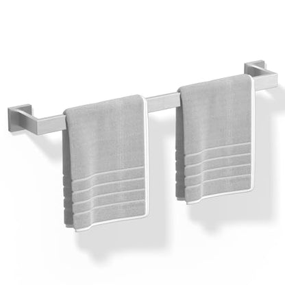 HITSLAM Bath Towel Bar, 24 Inch Towel Rack for Bathroom Wall Mounted, 2-Section Easy Assembly Design, SUS304 Stainless Steel Towel Holder, Brushed Nickel - color: Brushed Nickel, size: 24 Inch (Total Length 25.6 Inch)