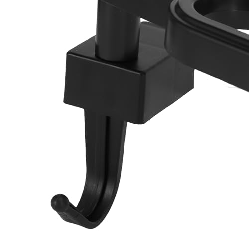 Emoshayoga Swivel Towel Rack High Strength ABS Multi Arm Towel Bar Wall Mounted for Bathroom Black 180 Degree Rotating 5 Units (3 Rods) - color: 3 Rods