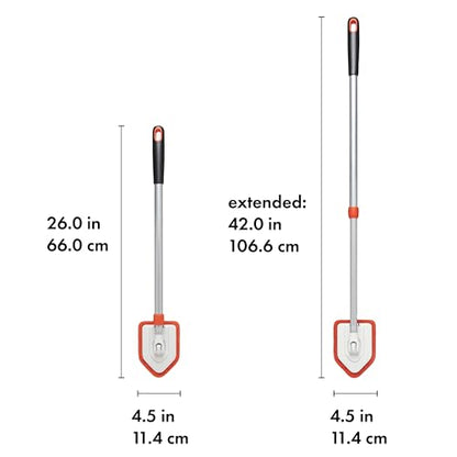 OXO Good Grips Extendable Shower, Tub and Tile Scrubber – 42 in, Versatile Cleaning Supplies, Non-Scratch Shower Cleaner with Adjustable Handle