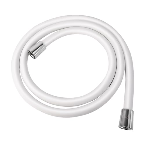 Extra Long Replacement Shower Hose Extension Handheld Shower Head Hose 70 Inches Flexible and Durable with Brass Insert and Nut rv shower head with hose - color: White, size: 70 Inches