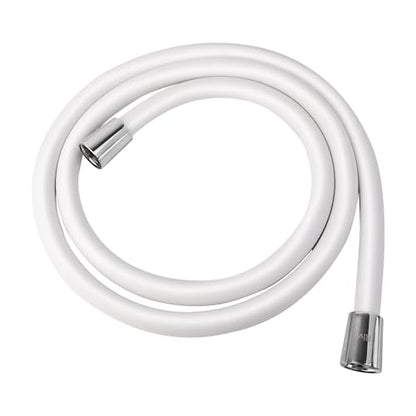 Shower Hose 79-Inch PVC White Handheld Shower Head Hose - Explosion Proof, Anti-Tangle Flexible Hose for Bathing, Pet Cleaning, and Toilet Cleaning rv shower head with hose - color: White, size: 79 Inches