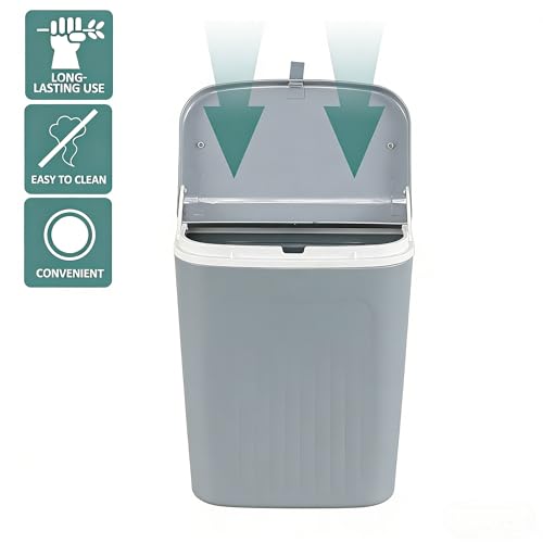 Plastic Hanging Trash Can, 3.2 Gallon Kitchen Compost Bin | Space-Saving Over-Cabinet Door, for Counter Top, Under Sink or Wall Mount, Small Garbage Can for Cupboard/Bathroom/Bedroom/RV