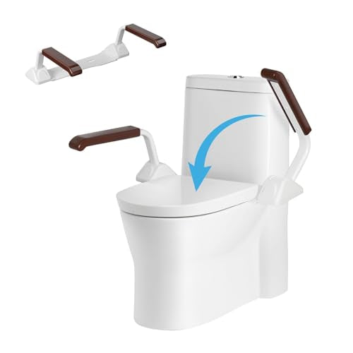 Toilet Safety Rails for Seniors（520lbs), Adjustable Toilet Handle for The Elderly and Disabled, Handicap Toilet Safety Frame Grab Bars, Toilet Support Rails