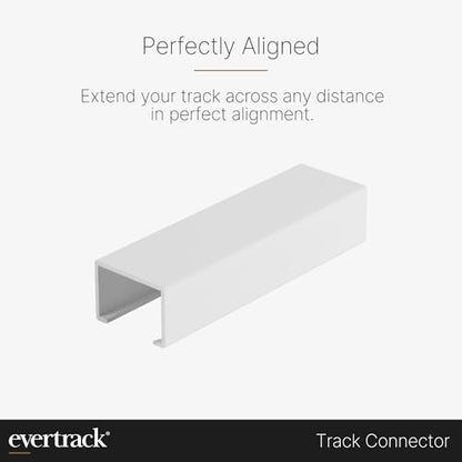Curtain Track - Ceiling Mounted Curtain Rail for Curtains, Drapes, and Room Dividers - USA Made - Medium (16 Feet), Pure White - color: Pure White, size: Medium (16 Feet)