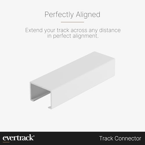 Curtain Track - Ceiling Mounted Curtain Rail for Curtains, Drapes, and Room Dividers - USA Made - Small+ (12 Feet), Pure White - color: Pure White, size: Small+ (12 Feet)