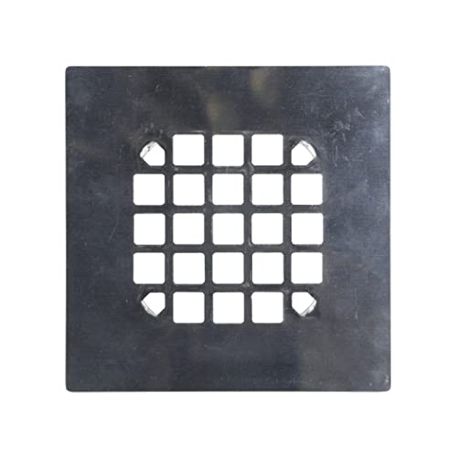 Danco 11045 Snap-In Shower Strainer & Drain Cover, Brushed Nickel - color: Brushed Nickel, size: Square [Pack of 1], style: Shower