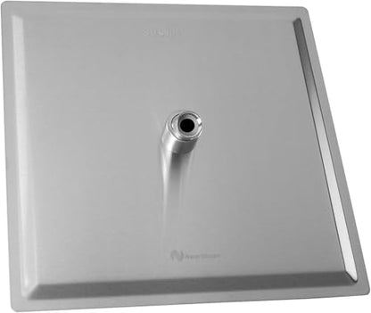 NearMoon Rain Shower Head, High Flow Stainless Steel Square Rainfall Shower, Waterfall Bath Shower Body Covering, Ceiling or Wall Mount (12 Inch, Brushed Nickel) - color: Brushed Nickel, size: 12 Inch Square