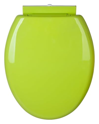 Toilet Seat Quiet No Slam Color Toilet Seats Cover, Quick Release For Easy Clean, Adjustable Plastic Toilet Seat(Green) - color: Green