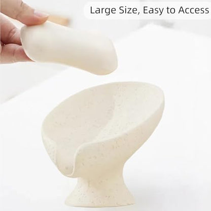 Bar Soap Holder, Soap Dish for Shower, Self Draining Soap Dish,Travertine Style Soap Holder, Used for Sinks, Bathrooms, Showers,Kitchens (White Limestone) - color: White Limestone
