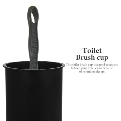 Toilet Brush Cup Holder Sturdy Plastic Bathroom Brush Container for Cleaning Essential Toilet Cleaning Tool Stylish Organized Design for Restrooms