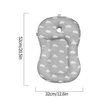 KAKIBLIN Baby Bath Mat, Baby Bath Pad, Soft Anti-Slip Babies Baths Insert | Baby Bathing Cushion for 0-6 Month Infant Baby, (Cloud) - color: Cloud