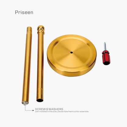 Toilet Paper Holder Stand Storage 5 Paper Rolls, Gold Freestanding TP Roll Holder, Stainless Steel (Gold)