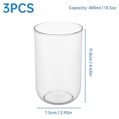 NiHome Bathroom Toothbrush Holder Cups 3Pcs, Reusable Plastic 13.5oz Clear | Unbreakable Food-Grade 400ml Mouthwash Tumbler, Dishwasher Safe Drinking Mugs, Multi-Use For RV Travel Vanity Camping - color: Clear