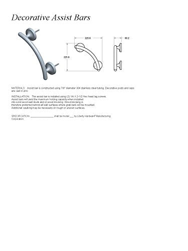 Delta (1-Pack) 9' Assist Bar ADA Compliant Polished Chrome Bathroom Safety Handle | Wall Mount 300 lb Capacity, for Balance, Handicap Grip Shower, Tub, Toilet DF705PC
