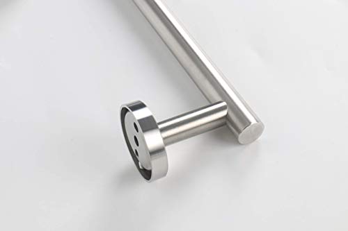 TocTen Bath Towel Bar - Thicken SUS304 Stainless Steel Bathroom Towel Holder, Towel Rod for Bathroom Heavy Duty Wall Mounted Towel Rack Hanger (16IN, Brushed Nickel) - color: Brushed Nickel, size: 16IN
