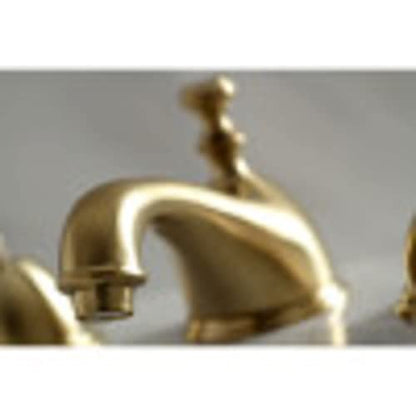 Kingston Brass KS3961PX Restoration Widespread Lavatory Faucet with Porcelain Cross Handle, Polished Chrome,8-Inch Adjustable Center - color: Polished Chrome