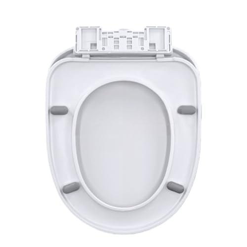 Soft Close Round Toilet Seat with Cover - Plastic, Easy Installation & Cleaning, Fits Most Standard Toilets (White U) - size: U