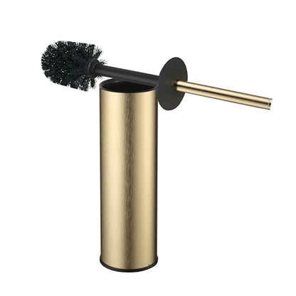Toilet Brush and Holder Set Premium Material Toilet Bowl Cleaner Free Standing Toilet Bowl Brush and Holder Gold - color: Gold