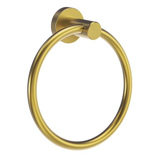 RARXTR Gold Hand Towel Holder for Bathroom Kitchen Towel Ring Modern Rounded Base Wall Mount SUS304 Stainless Steel - color: Gold