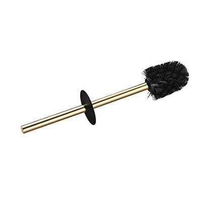BGL Toilet Brush Holder Gold, Stainless Steel 304 Gold Round Freestanding Toilet Bowl Brush and Holder for Bathroom - color: Gold