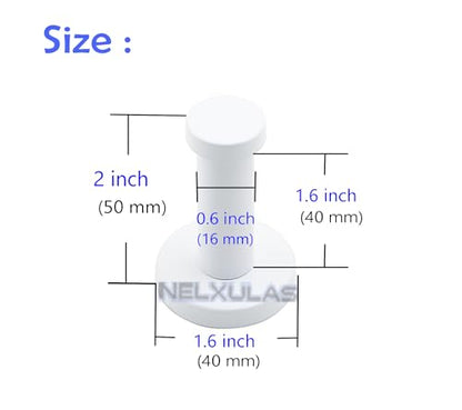 Classic White Stainless Steel Single Super Heavy Duty Wall Mount Hook, Coat Hanger, Bath Towel Hooks (2", 4 PCS) - size: 2" , 4 PCS