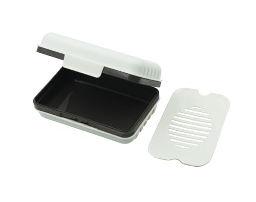 2 Pack Travel Soap Case Holder,Portable Soap Box with Draining Layer for Shower,Bathroom,Camping,Hiking,Gym (White) - color: 2 Pack White Travel Soap Case