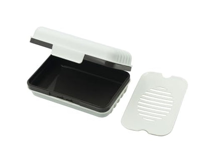 2 Pack Travel Soap Case Holder,Portable Soap Box with Draining Layer for Shower,Bathroom,Camping,Hiking,Gym (White) - color: 2 Pack White Travel Soap Case