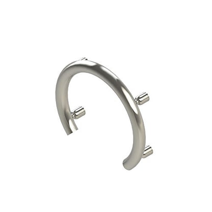 Accent Ring 13" Circular ADA Grab Bar - Brushed Stainless, 500 Lbs | Ring-style designer grab bar, decorative and safety-rated, 500 lbs - color: Brushed Stainless