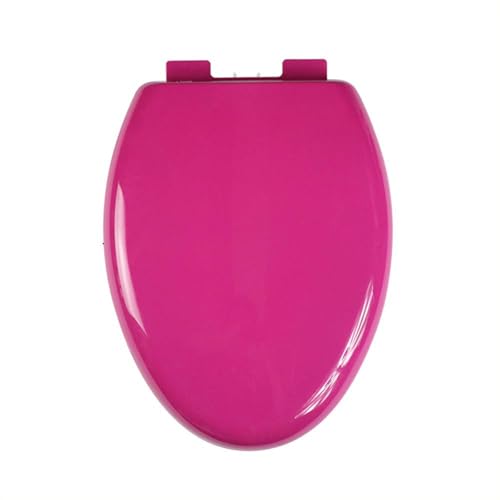 Quick Release Toilet Seat, 18.5" Standard Slow Close, Detachable Bathroom Aessory Fits All Regular Toilets, PP Material - color: Rose Red