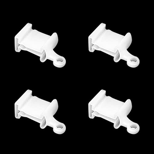 Curtain Track End Stop for Flexible Bendable Curtain Track, Set of 4 Curved Siding Ceiling Wall Mount Curtain Rail Ends Cap - color: White Curtain Track Accessories, size: 4pcs end caps