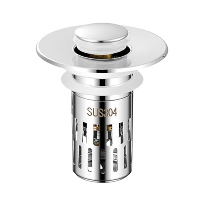Bathroom Sink Drain Strainer,Bathroom Sink Drain Stopper, Sink Drain Stopper,for Bathroom Sink Stopper Replacement,Bright Silver - size: 1 Pack