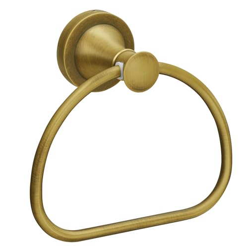 Brass Bathroom Hand Towel Holder, Antique Brass Towel Ring Holder, Wall Mounted Towel Rack Hanger Home Half Round Bathroom Hardware Accessory Modern - color: Brass