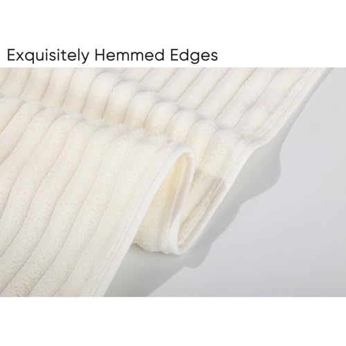 Luxury 2-Piece Quick-Dry Bath Towel Set 27.5X 55 Inches – Ultra Soft Microfiber for Bathroom, Bar, Pool, Gym & Travel – Elegant Twill Design - color: 2white