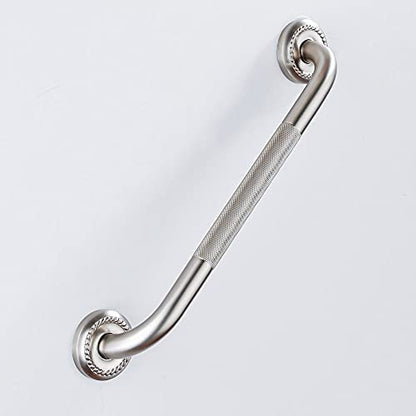 Anti Slip Shower Grab Bar, 12-Inch Toilet Textured Sturdy Hand Rail, Stylish Bathroom Armrest, Brushed Nickel Finish, Multi Function Assist Handle - color: Brushed Nickel, size: 12 Inch