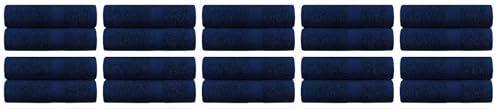 BY LORA 20-Pack Oversized Bath Sheets, Terry Cotton Hotel Large Towels, Navy Blue - color: Navy Blue, size: Bath Sheet 20-Pack