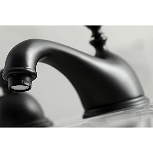 Kingston Brass KS3960PX Restoration Widespread Bathroom Faucet, Matte Black, 6.5 x 3.5 x 3.06 - color: Matte Black