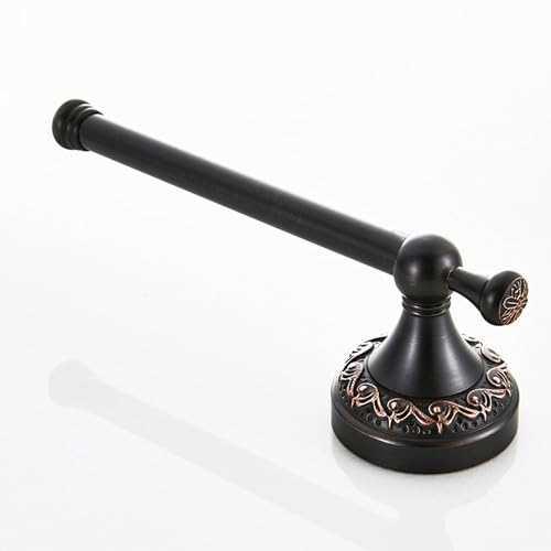 Oil Rubble Bronze Brass Bath Roll Toilet Paper Holder, Wall Mounted Black Bathroom Hardware Accessories, Pattern Carving Design - color: Roll Toilet Paper Holder