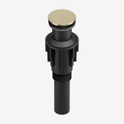 Vessel Sink Faucet Brushed Gold Waterfall Bathroom Faucet with Pop Up Drain | Stainless Steel,Single Handle One Hole Deck Mount,Bowl Vanity Sink Faucet,with 3/8" Supply Hose,Lead-Free by Bathfinesse - color: Brushed Gold