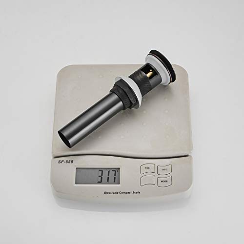 Bathroom Faucet Vessel Vanity Sink Pop up Drain Stopper with Overflow Oil Rubbed Bronze Fits Bathroom Standard Sink Hole 1-1/2" to 1-3/4" - color: Bronze, size: Overflow