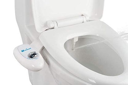 Single Nozzle Self-Cleaning Bidet, Non-Electric Mechanical Fresh Water Spray Toilet Seat Attachment