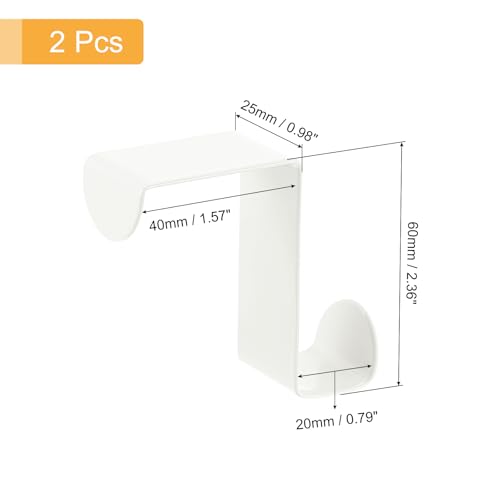 uxcell Over The Door Hooks,2pcs - Stainless Steel Door Hangers Hooks, S-Shaped Double Hooks for Hanging Clothes, Hats, Towels (White) - color: White