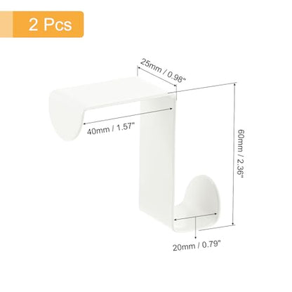 uxcell Over The Door Hooks,2pcs - Stainless Steel Door Hangers Hooks, S-Shaped Double Hooks for Hanging Clothes, Hats, Towels (White) - color: White