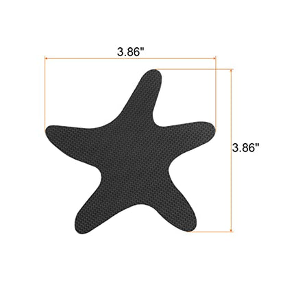 HARFINGTON 24pcs Non Slip Bathtub Stickers Bath Shower Floor 3.86" Anti-Slip Sticker Tape Starfish Style Decals for Bathroom Kitchen Bathtub Treads Stairs, Black - color: Black