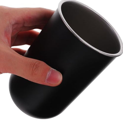 Beaupretty Stainless Steel Mouthwash Cup and Toothbrush Holder, 350ml Double-Layer Bathroom Rinsing Tumblers, 2pcs White and Black Set for ’s Oral Care