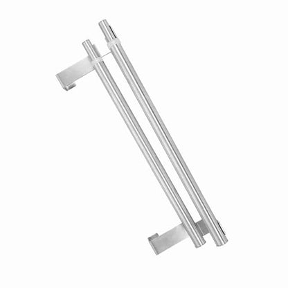 Stainless Steel Retractable Towel Rack – NoDrill Hanging Single Bar, 34cm, Fits Doors <1.9cm Thick (40cm Retractable Double Pole) - size: 40cm retractable double pole
