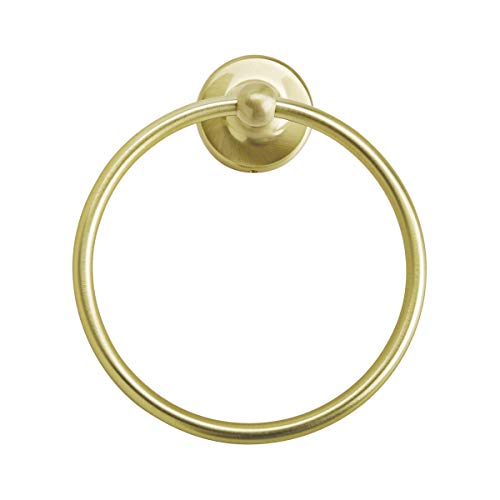 Amerock Wall Mounted Gold Towel Ring, Small Hand Towel Holder, Bathroom Accessories, Bath Hardware, Kitchen Towel Holder - color: Gold